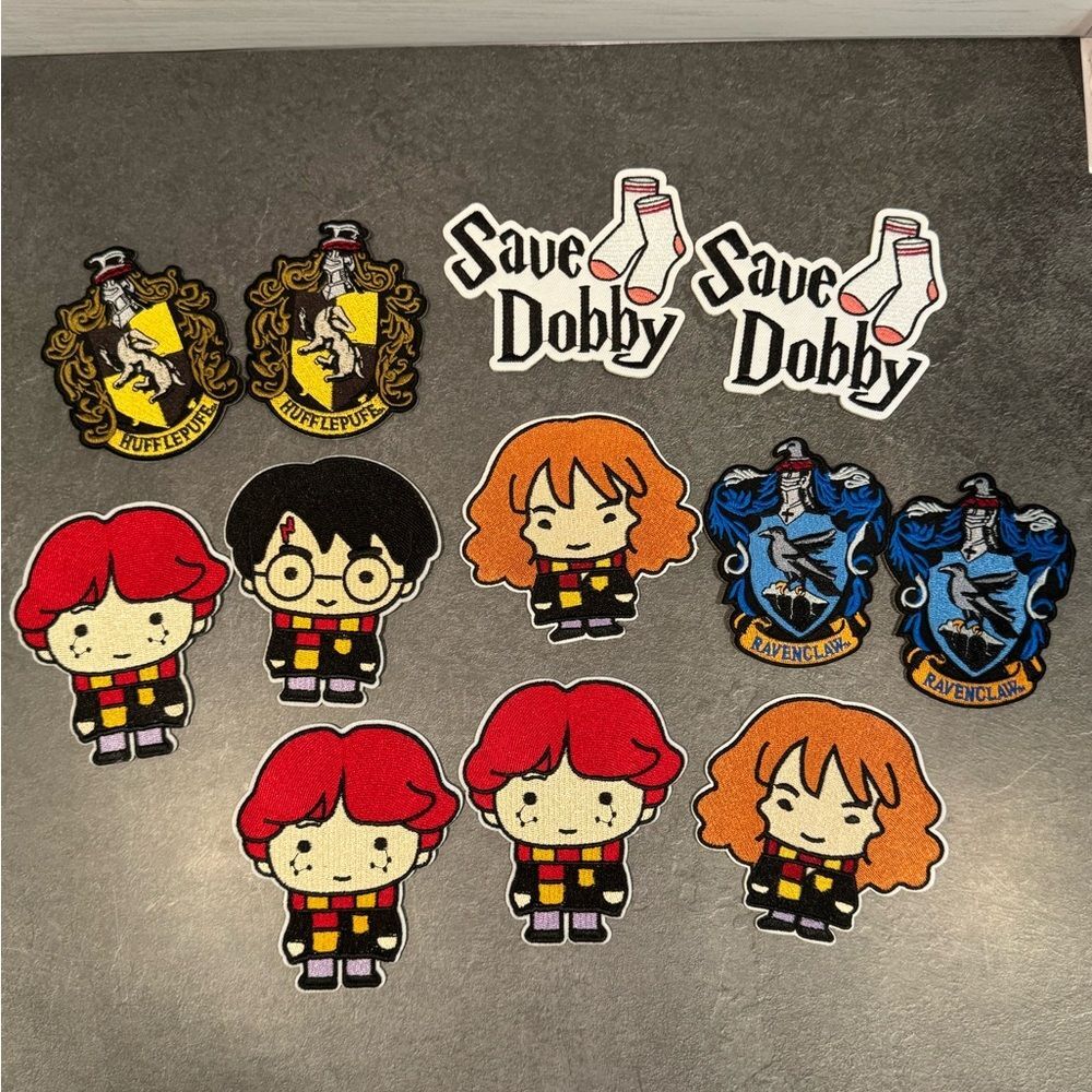 Set of 12 Harry Potter Themed Iron-On Patches